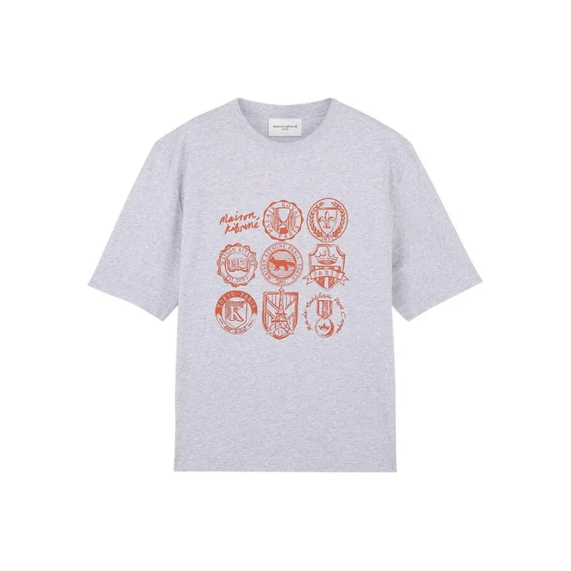 Maison Kitsune T Shirts Unisex Gray-0