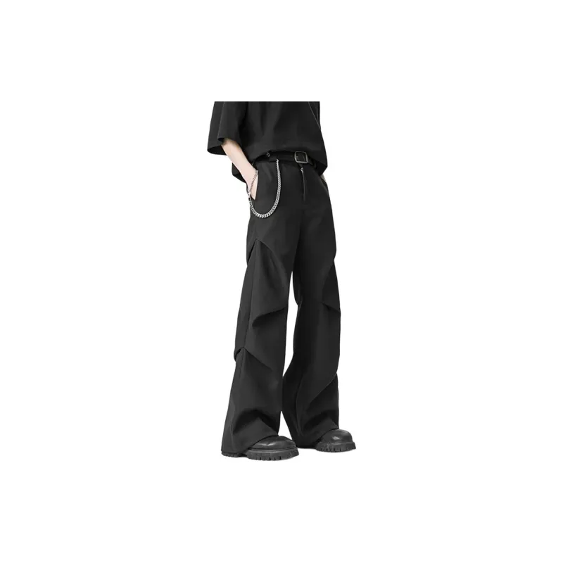 BENGEN Casual Pants Unisex Black-3