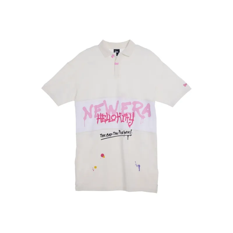 New Era Straight Fit Fitted Long Print Short Sleeved White T Shirt Unisex-0