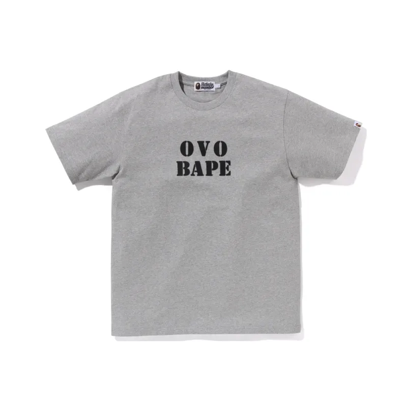 A BATHING APE X Ovo Stencil Logo Tee-0