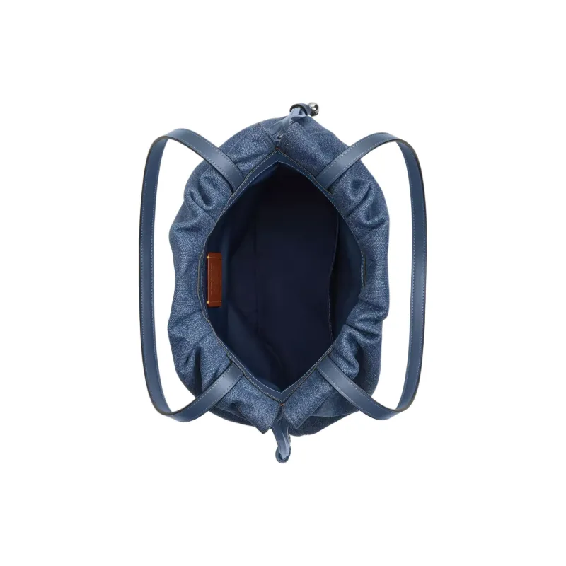 COACH Faye Denim Bucket Bag, Shoulder Bag Tubas Women's Blue-2