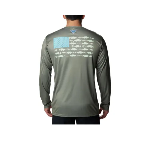 Columbia Terminal Tackle PFG Fish Flag™ T-Shirt Men's Gray Green
