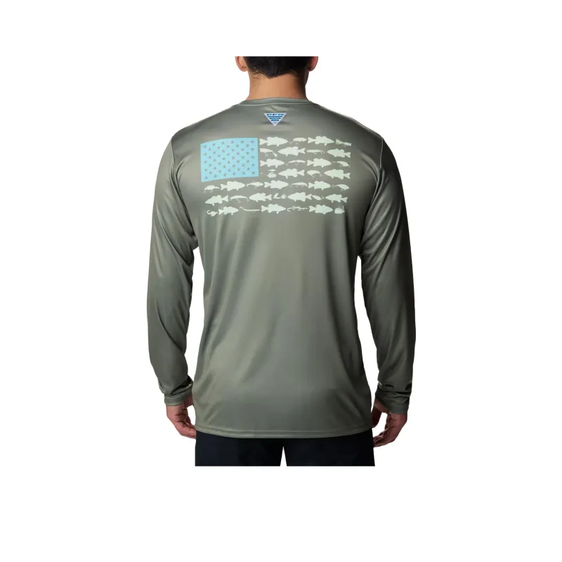 Columbia Terminal Tackle PFG Fish Flag™ T-Shirt Men's Gray Green-0