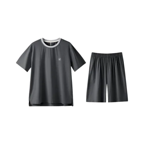 ZAO FU NIAO Pajama Set Men's Dark Gray