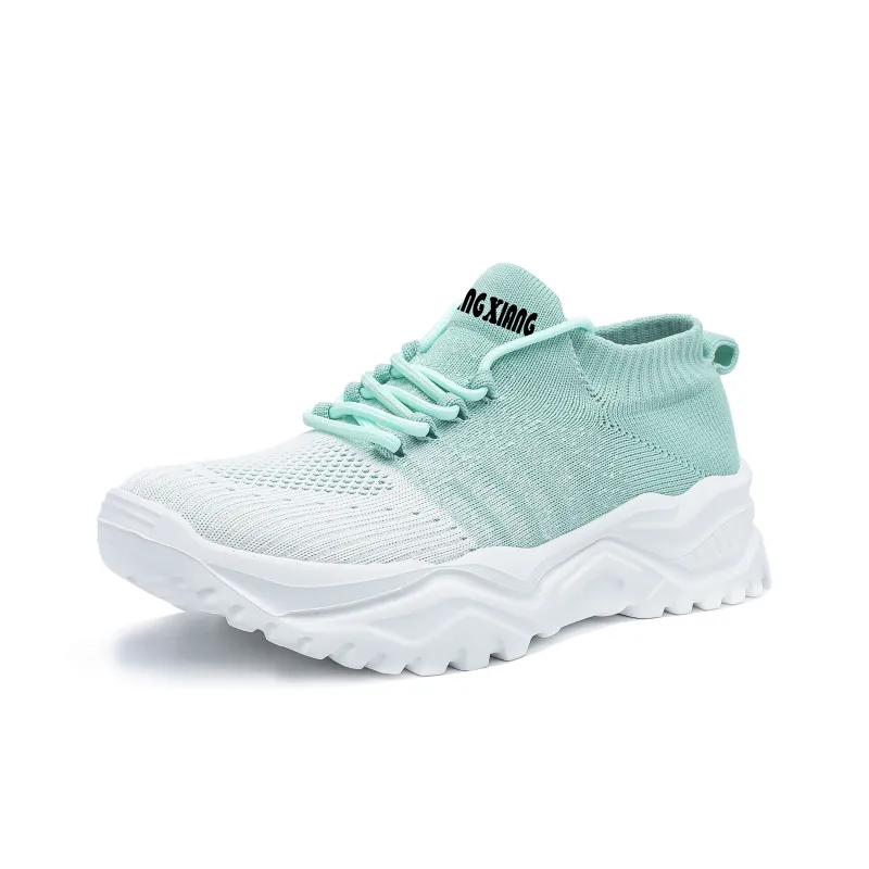 Singing Slip Resistant Breathable Quick Dry Low Top Casual Shoes Unisex White Gray Cyan-1