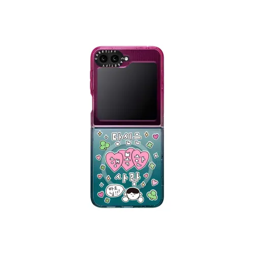 CASETIFY TPU Material YOU ARE HAPPY PERSON Impact Resistant Phone Cases For Samsung Galaxy Z Flip5 Cartoon