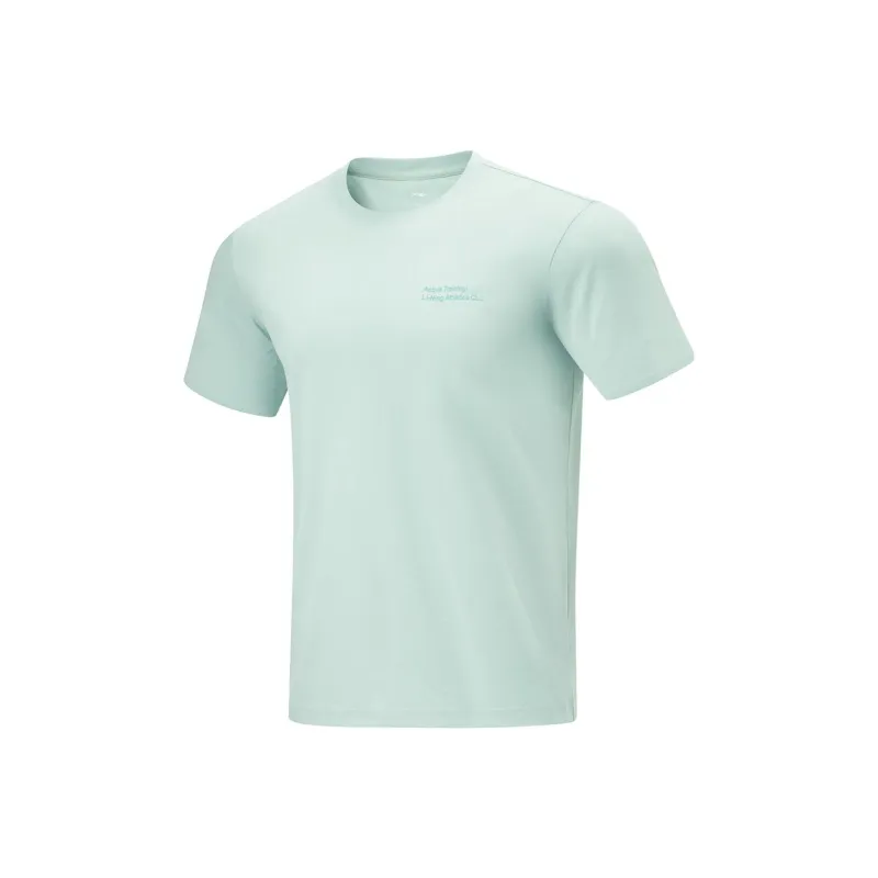 LiNing T Shirt Men's Light Cyan Green-0