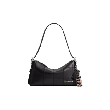 Coachtopia Leather Shoulder Bag Trumpets Women's Black