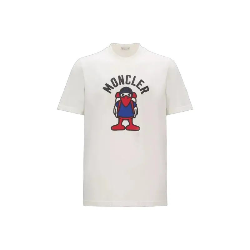 Moncler T-Shirts Men White-0
