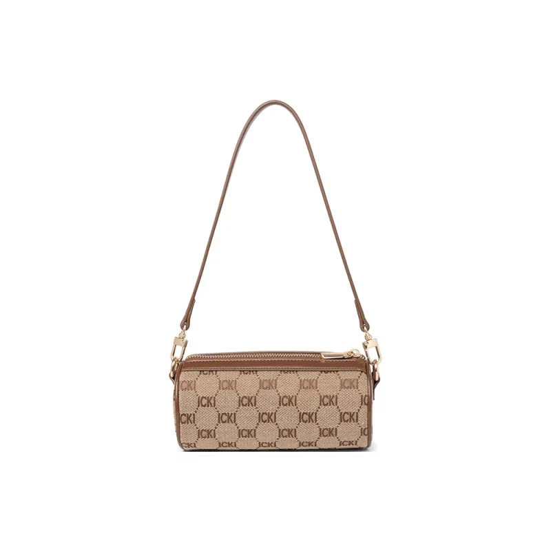 CLEVER& KETCH PU Cylinder Bag Underarm Crossbody Bag Shoulder Bag Regular Women's Coffee-3