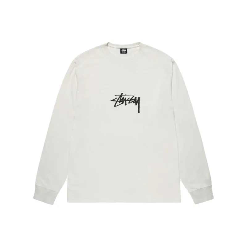 Stussy Pigment Dyed Small Stock Long Sleeve Tee-2