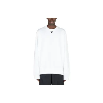 PRADA Logo plaque Cotton Sweatshirt