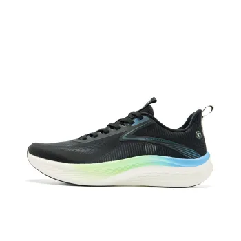 QIAODAN Light Speed 5.0 Cushioned Slip Resistant Lightweight Low Top Casual Sprint Running Shoes Men's Black