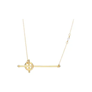 CIGA LONG 999 Fine Silver 18K Gold Plated Necklaces Unisex