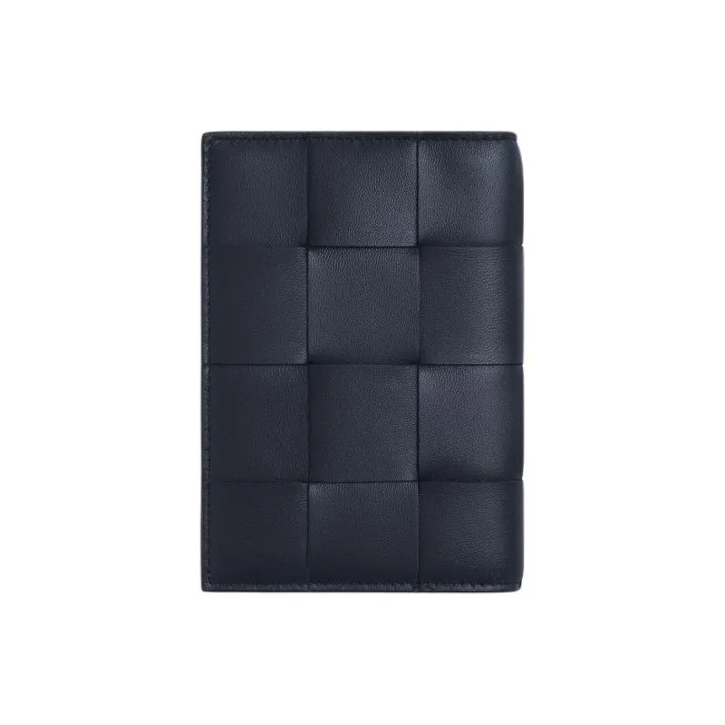 Bottega Veneta CASSETTE Calfskin Passport Holder Men's Space Blue-1
