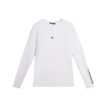 J.Lindeberg Thor Long Sleeve T Shirt Men's White