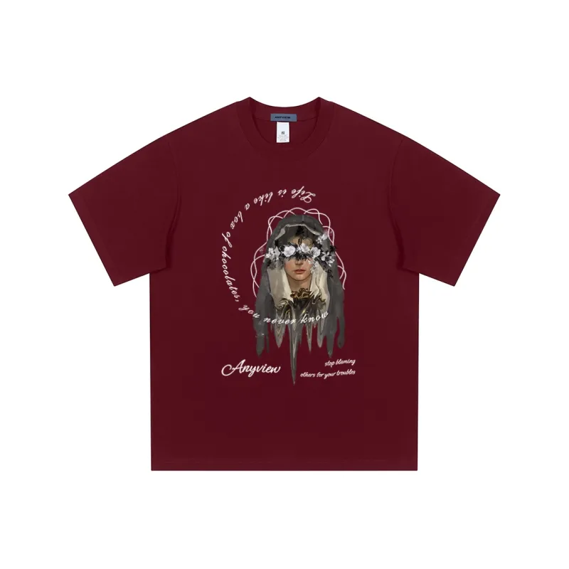 Anyveiw Drop Shoulder Sleeve T Shirt Unisex-8