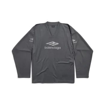 Balenciaga T Shirt Men's Loose Fit Gray