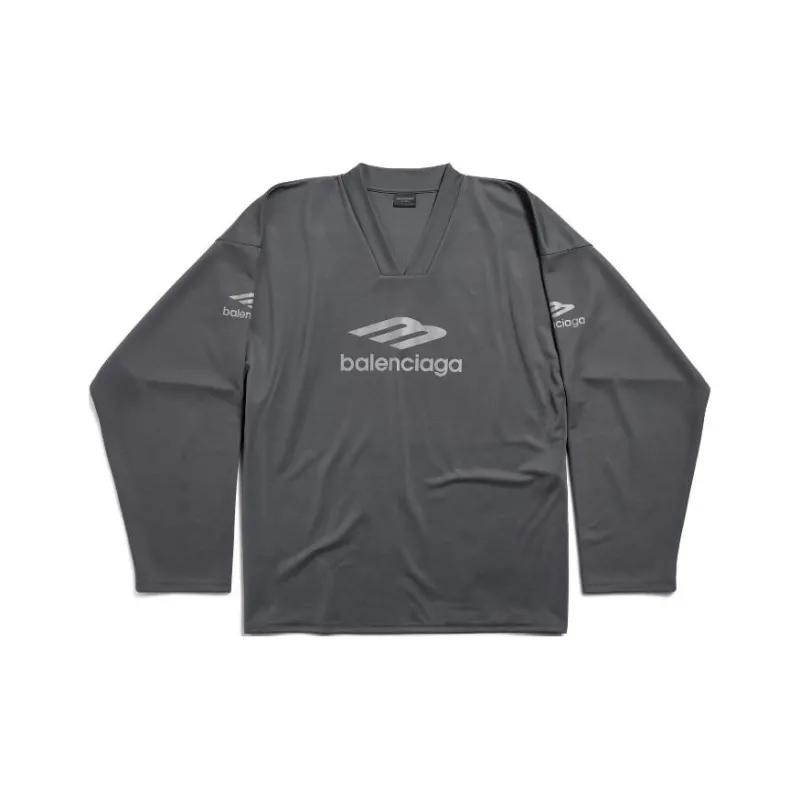 Balenciaga T Shirt Men's Loose Fit Gray-0