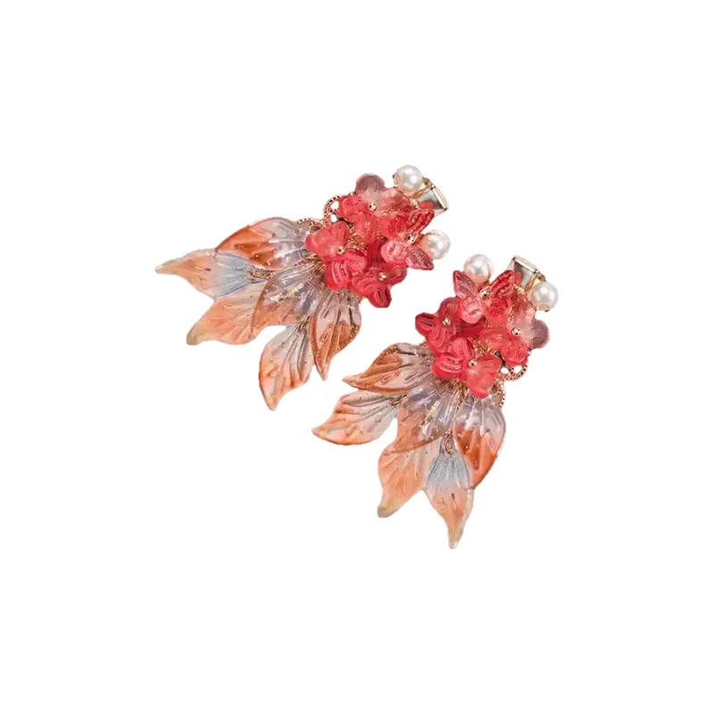 MENGNI Glass Colored Glaze Hair Clips Unisex-2