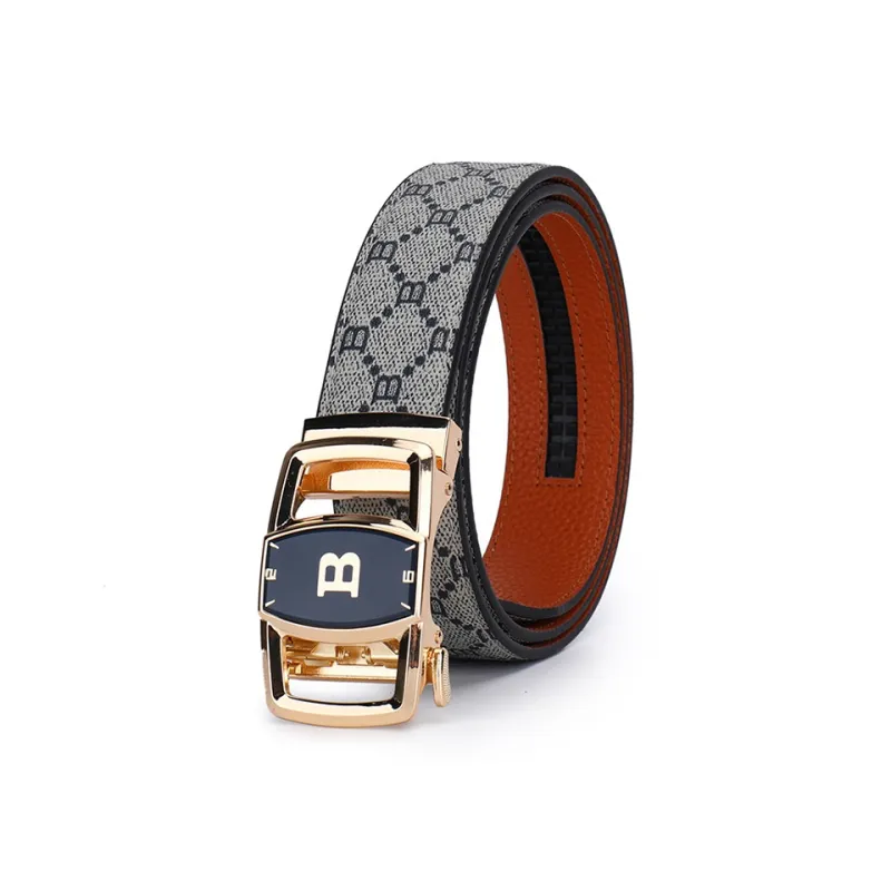 JONNY MOORE Top Grain Cow Leather Belts Unisex 3.5CM-4