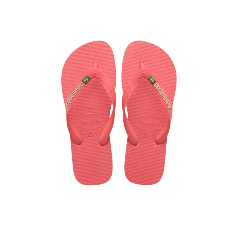 Havaianas Brazil Logo Flip Flops Women's Red-3