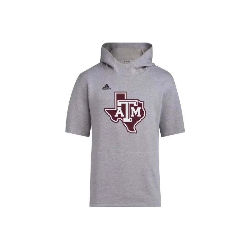 Adidas Texas A&M Baseball Short Sleeve Hoodie T-Shirt Men's Gray-0