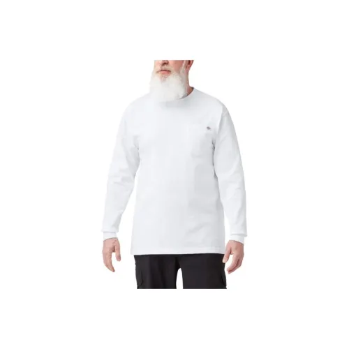 Dickies Heavyweight Long Sleeve Pocket T Shirt T Shirt Men's White