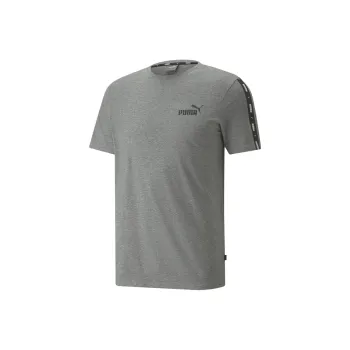 PUMA T Shirt Essentials+ Tape Homme T Shirt Men's Gray