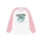 White Body with Pink Sleeves