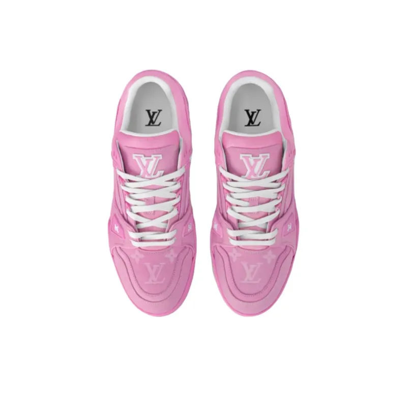 LOUIS VUITTON Trainer Low Top Skateboard Shoes Women's Pink-3