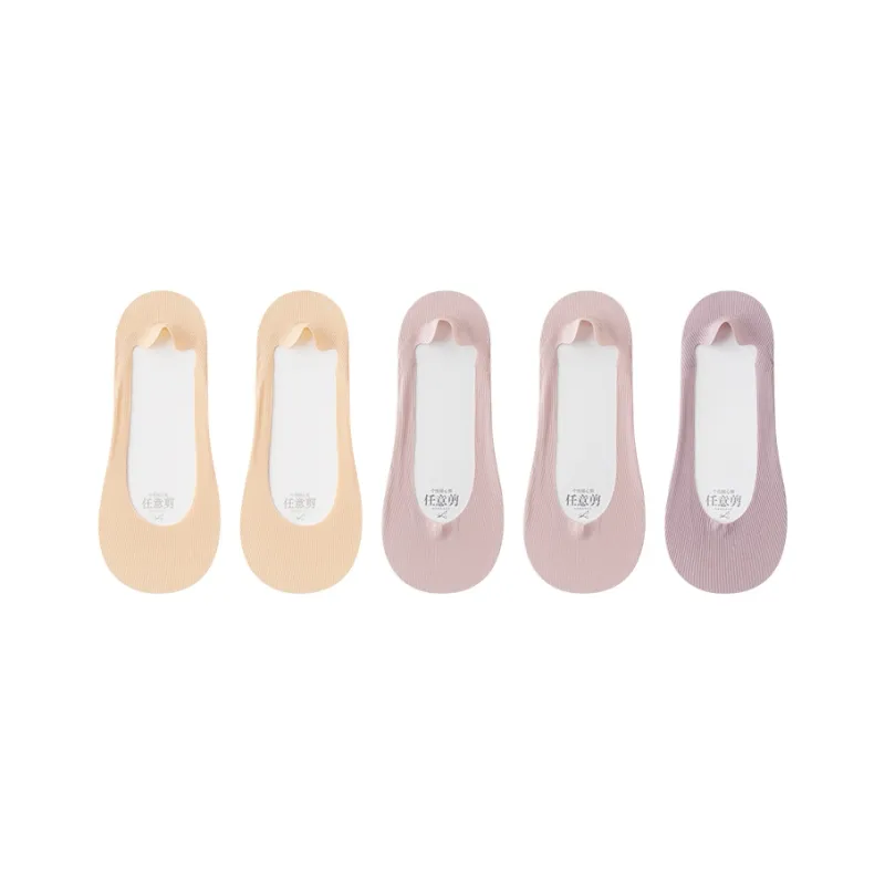 Top Melon No Show Socks Women's 5 Pack-17