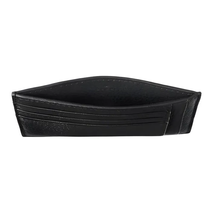 GUCCI Grained Leather Card Holder Large Size Men's Black-2