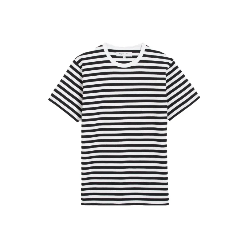 Agnes B. Striped Cotton T-shirt-0