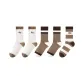 5 Pack[Letter 2+Brown Sock Cuff 2+Wide Stripes Letter]