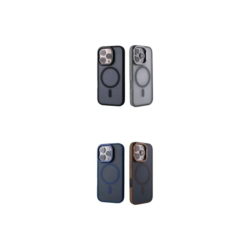 DEPA PC Material Semi Transparent Matte Stand Magnetic Phone Cases Compatible With Apple 13 16 Series Minimalist-1