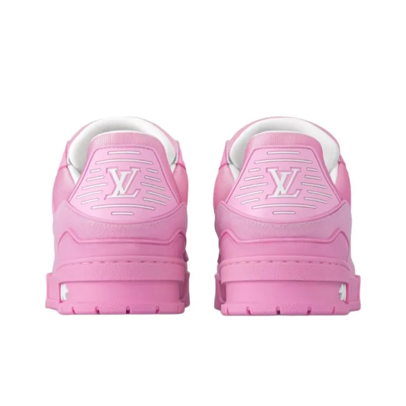 LOUIS VUITTON Trainer Low Top Skateboard Shoes Women's Pink-4