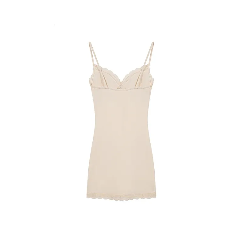 ABBY GODDESS Slip Dresses Women's Apricot-1
