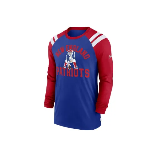 Nike x NFL Collaboration New England Patriots Classic Arc Fashion T Shirt Men's Blue Red