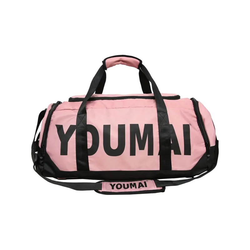 Deli Bear Nylon Gym Bag Unisex Black/Pink/Khaki/Red/Yellow-5