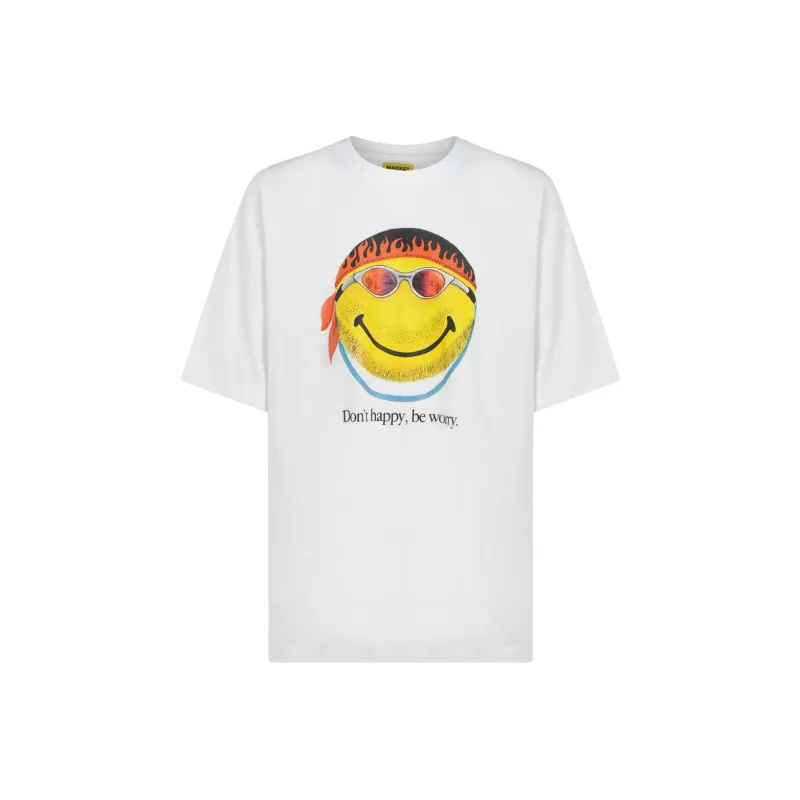 Market Smiley Don't Happy Be Worry Tee-0
