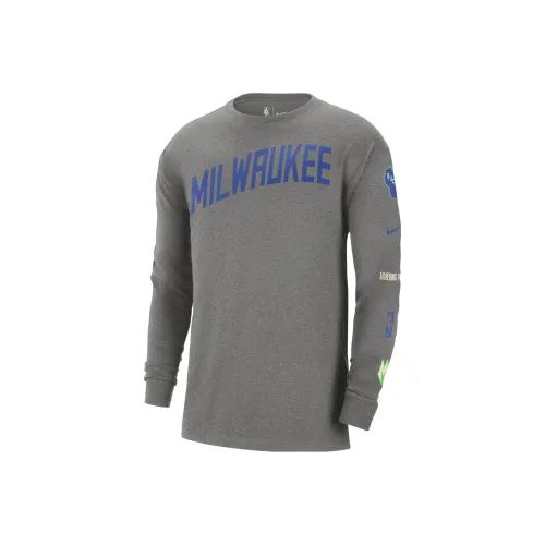Nike Milwaukee Bucks 2023/24 City Edition Men's Nike Nba Max90 Long Sleeve T Shirt