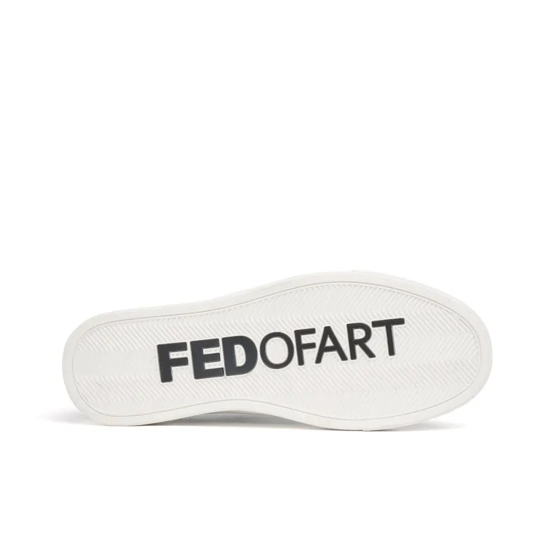 FED Lightweight Low Top Skateboard Shoes Men's Black-6