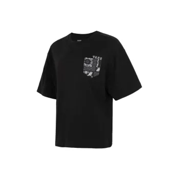 Vans Drop Shoulder Sleeve T Shirt Unisex Black