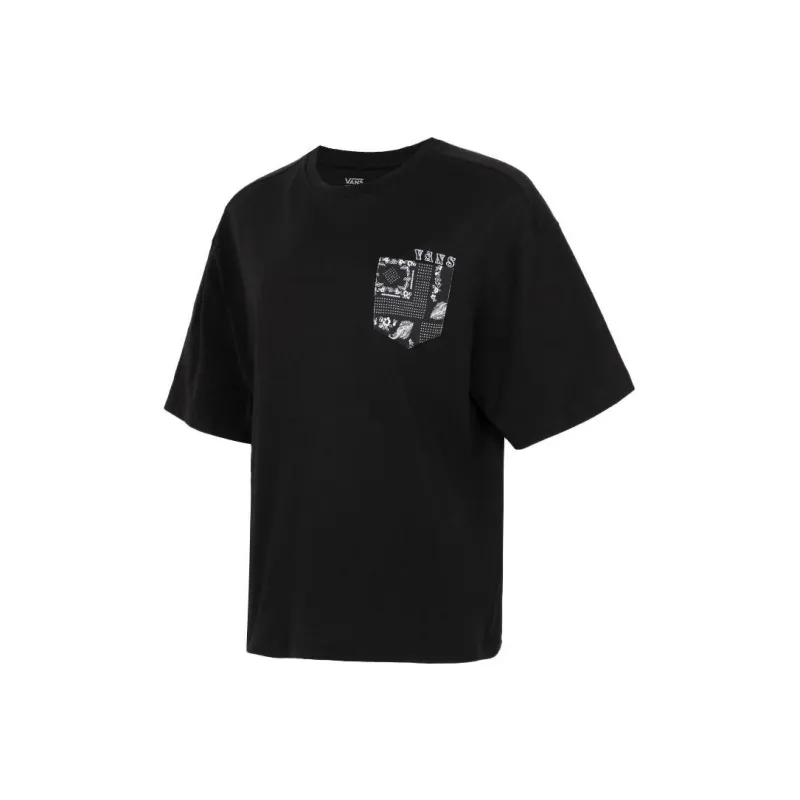 Vans Drop Shoulder Sleeve T-Shirt Unisex Black-0