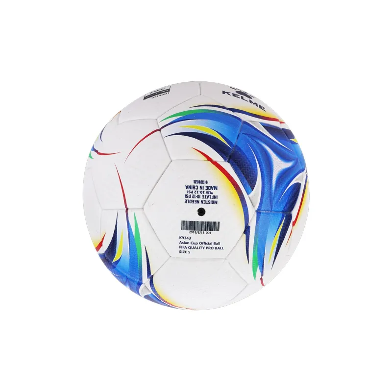KELME Size 5 Ball Soccer PU White Neon Blue-4