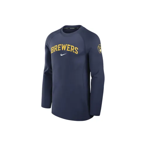 Nike Milwaukee Brewers Authentic Collection Game Time T-Shirt Men's Marine Blue
