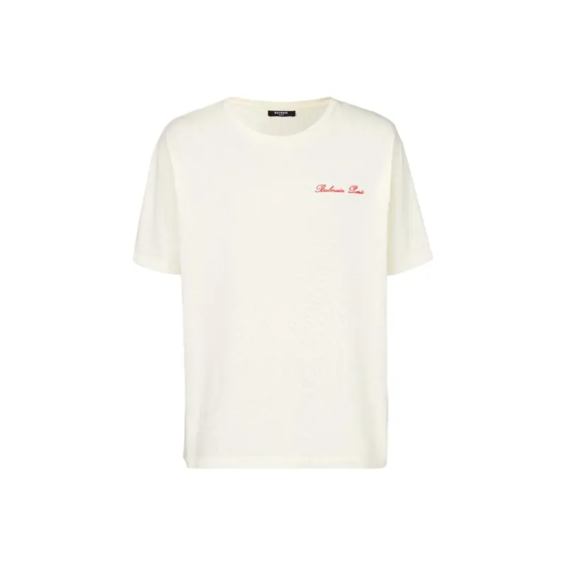 BALMAIN Back Western Print T Shirt-0