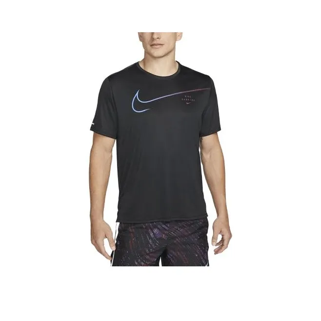 Nike Dri FIT UV Run Division Miler T Shirt Men's Black-0