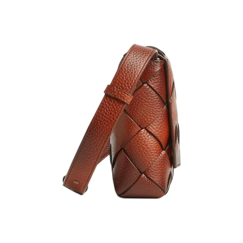 Bottega Veneta Diago Calfskin Crossbody Bag Men's Brown-1
